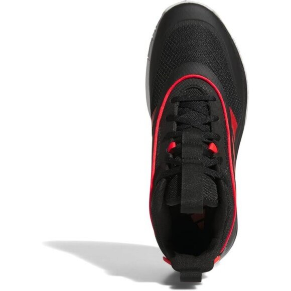 🆕Adidas Men Black/Lucid Red/White Lightweight MESH Own Mid Top Basketball Shoes - Picture 6 of 11